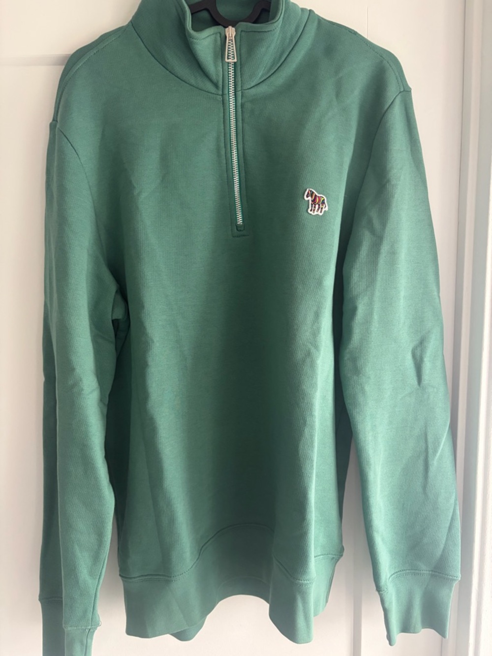 Paul Smith Men’s Mint Green Half-Zip Sweatshirt